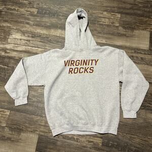 Danny Duncan Hoodie Men Large Light Gray Virginity Rocks Sweatshirt Pullover